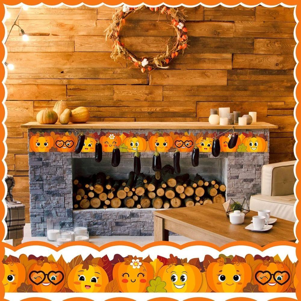 10m/Roll Cartoon Animal Poster Border Stickers  for Thanksgiving Wall Decoration
