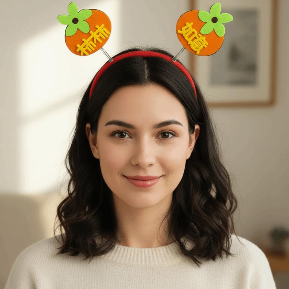 Cloth Blessings Words Headwear Blessings Christmas Headpiece Headdress Hair Hoop  Party Decoration