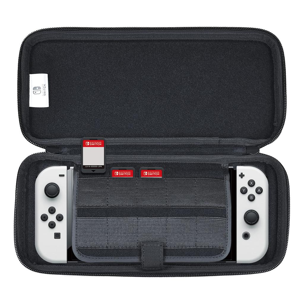 Licensed Slim Hard Pouch Plus for Nintendo Black with Nintendo Switch OLED [Nintendo Product] Switch, [Compatible Model]