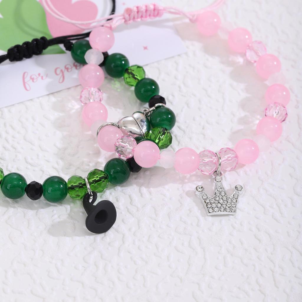 Ensemble de Bracelets d'Amitié Maléfiques Couronne Chapeau de Sorcière Amour Fermoir Magnétique pour Couples Fans Cadeaux de Fête de Noël Saint-Valentin