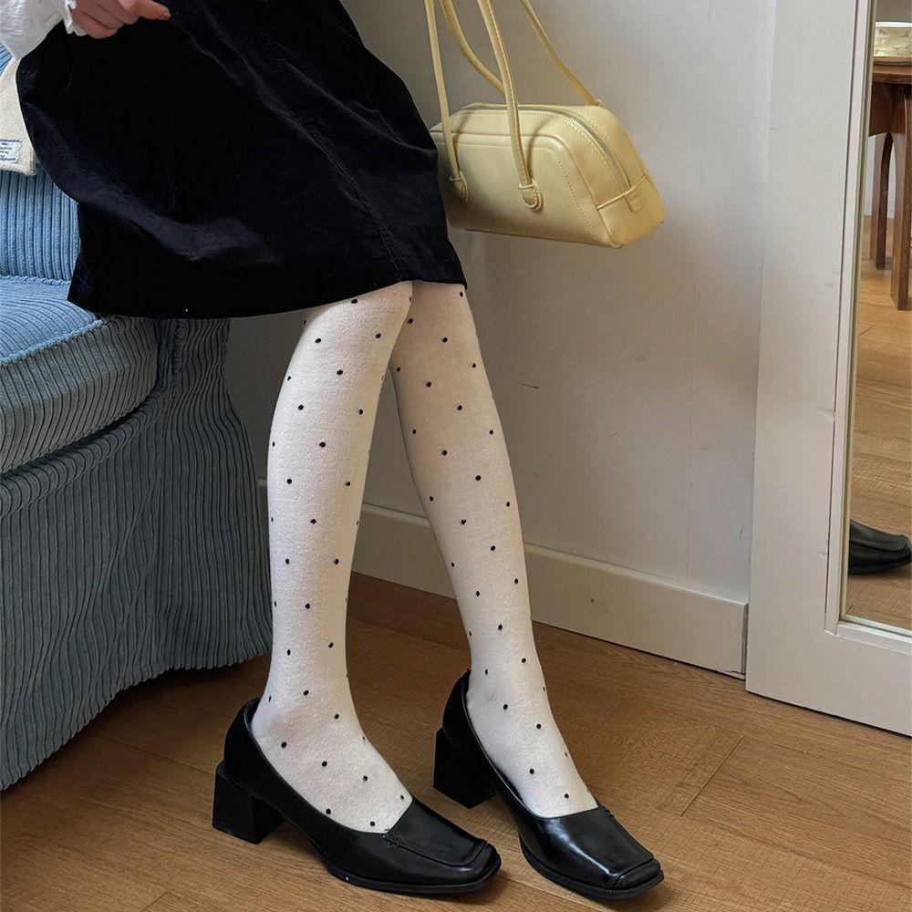 Fashionable Lady's Knitted Stockings Speckled Women's Leggings Winter Thermal Tights Winter Season