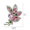 Diamond-Encrusted European and American-Style Exaggerated Flower Cardigan Women's Large Brooch