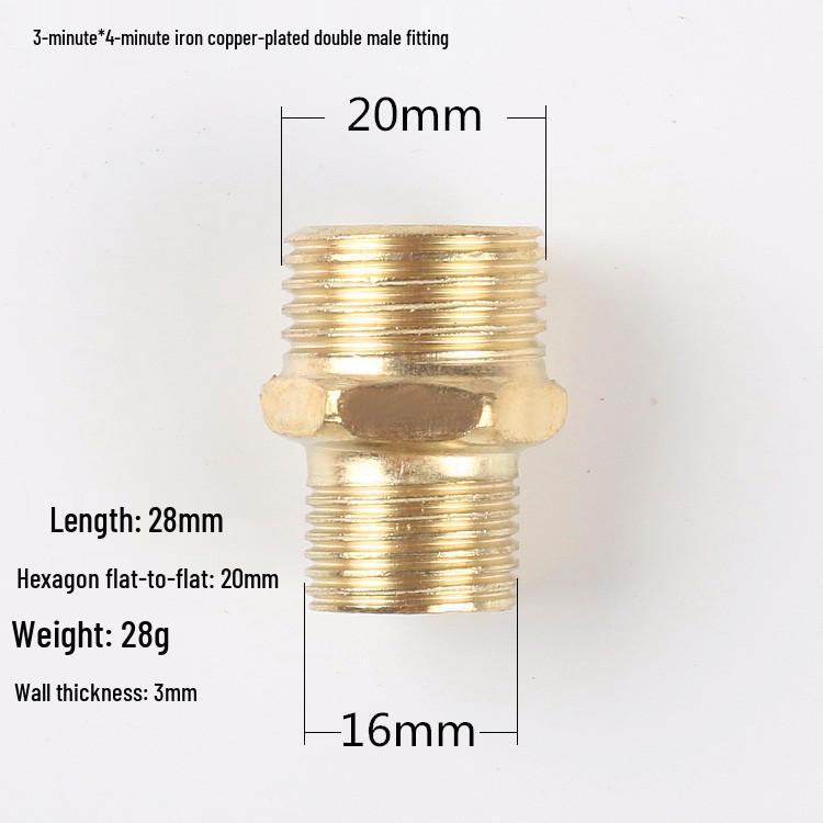 Adaptateur Réducteur Pneumatique Haute Pression pour Tuyau d'Eau avec Filetages Mâles Doubles en Pouces (1/8, 1/4, 3/8, 1/2)