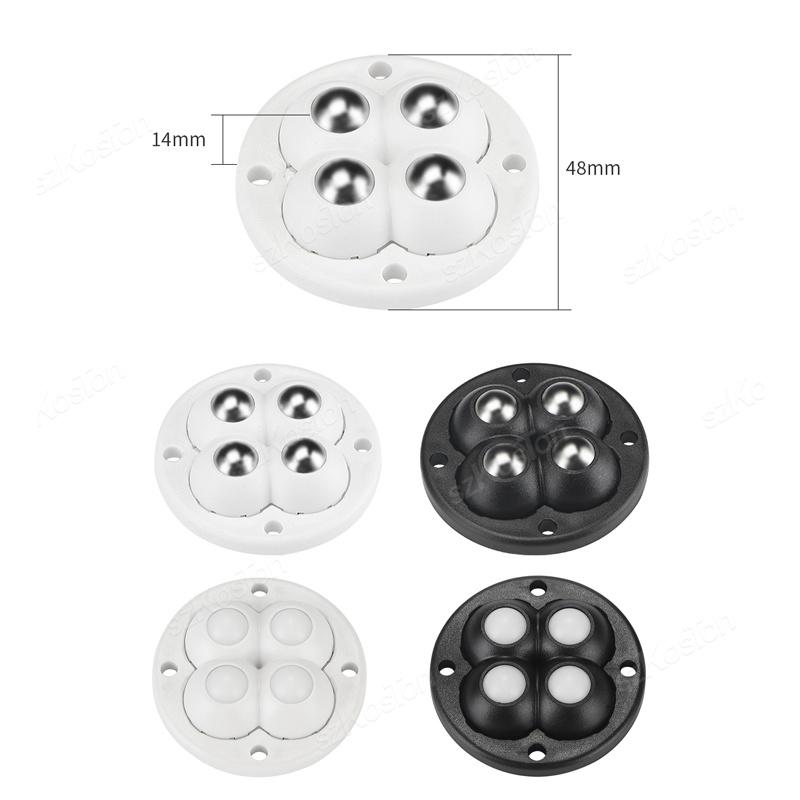1Pcs Non Punching Adhesive Furniture Ball Universal Pulley Household Mobile Base Accessories Trash Can Bottom Small Wheel