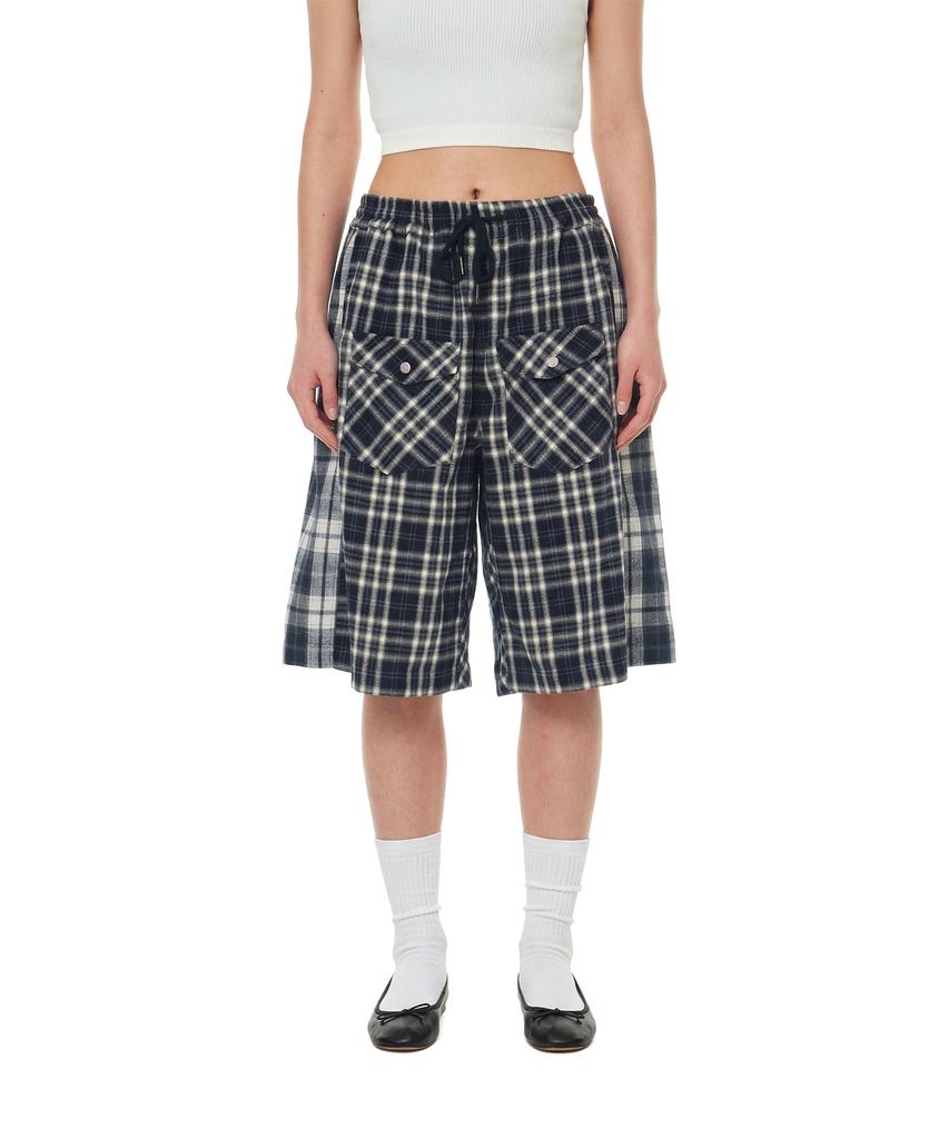 TRUNK PROJECT Check Shorts_Navy