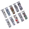 10pcs Fake Tattoo Stickers Temporary Waterproof Skull Pattern Full Arm Tattoos for Halloween