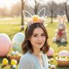 Colorful Easter Garland Forest Bunny Ears Hair Hoop Rabbit Ears Headband  Costume Party Accessories