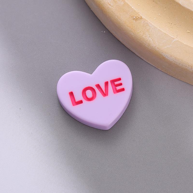 Heart-shaped Resin Ornament DIY Hair Accessories, Earrings, and Pendant Materials
