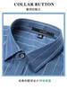 Business casual shirt men's long sleeved shirt with fashionable stripes