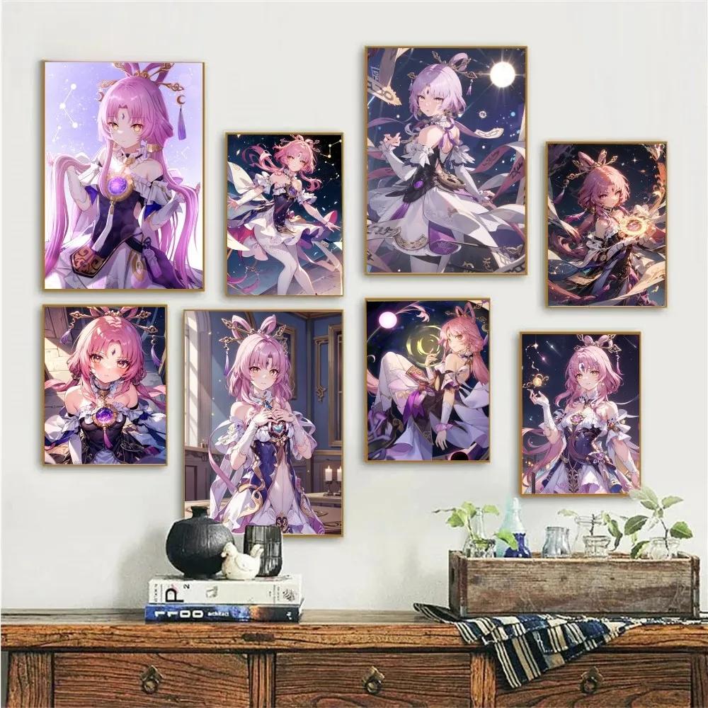 1pc Honkai Star Rail Fu Xuan Poster Paper Print Home Bedroom Entrance Bar Cafe Art Painting Decoration
