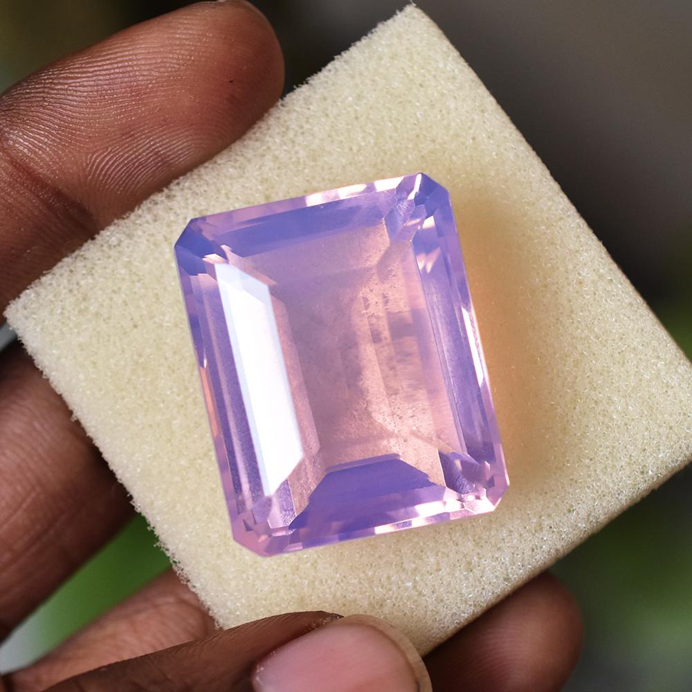 Lab Created Pink Emerald 97ct Certified Loose Gemstone