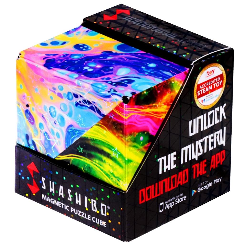 SHASHIBO Shapeshift Box Patentovaná kostka Fidget Cube s 36 magnety vzácných zemin se transformuje do více než 70 tvarů – oceněná, - (Kosmos)