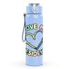 1PC Love My Rescued Heart Pet Art 750ml Color Plastic Sports Water Bottle Leakproof Flip Straw Lid Suitable for Sports Office Home Use