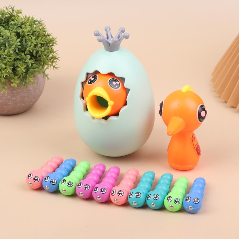 Children'S Woodpecker Toy, Educational Early Childhood Fishing And Insect Catching Game, Magnetic Montessori Magnetic Toy