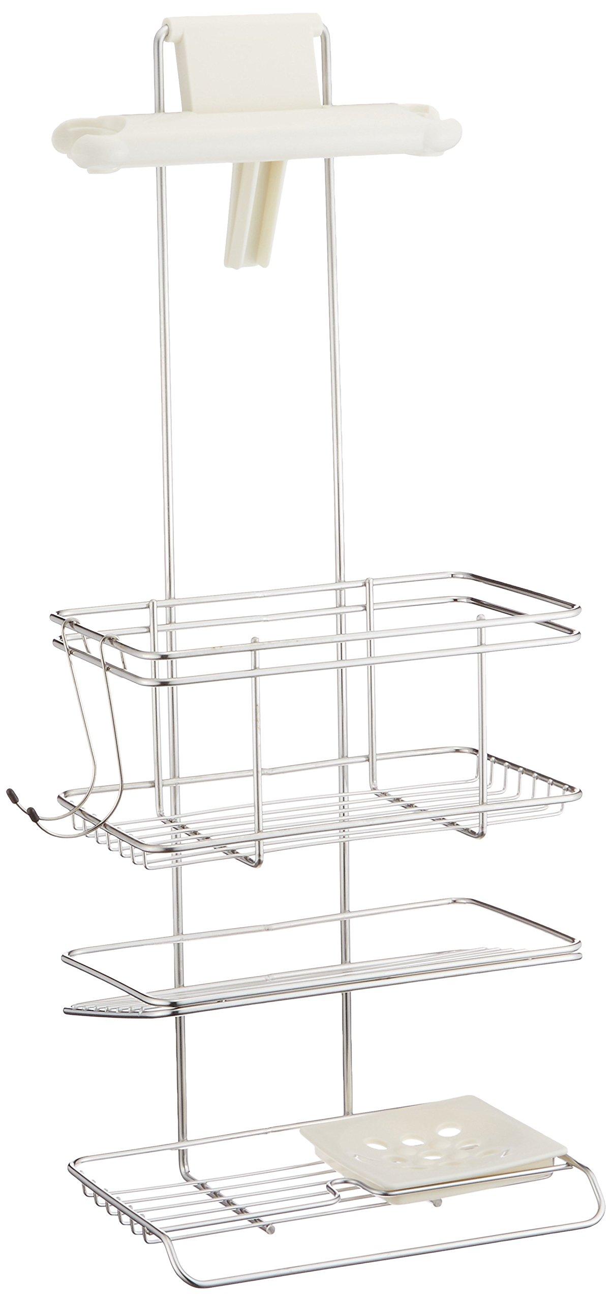 

Belca Нержавеющая сталь Душ 3 Ширина x Глубина x Высота Полка для ванной, Ярусы, 22.4 14.7 55.9 см, Хранение, FH-315