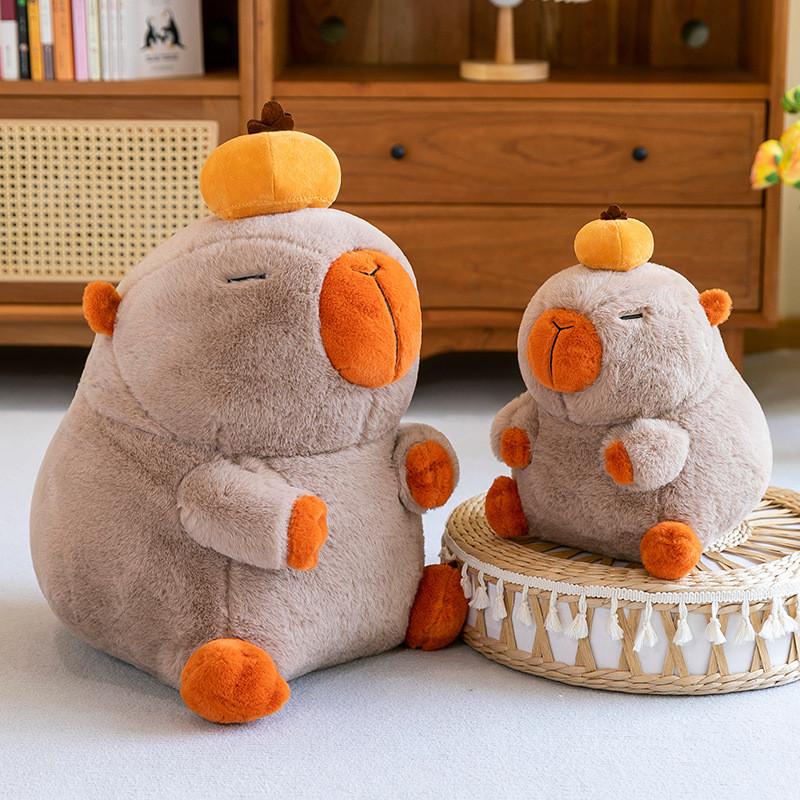 Capybara Cartoon Persimmon Plush Doll Childrens Birthday Gift Decoration Home