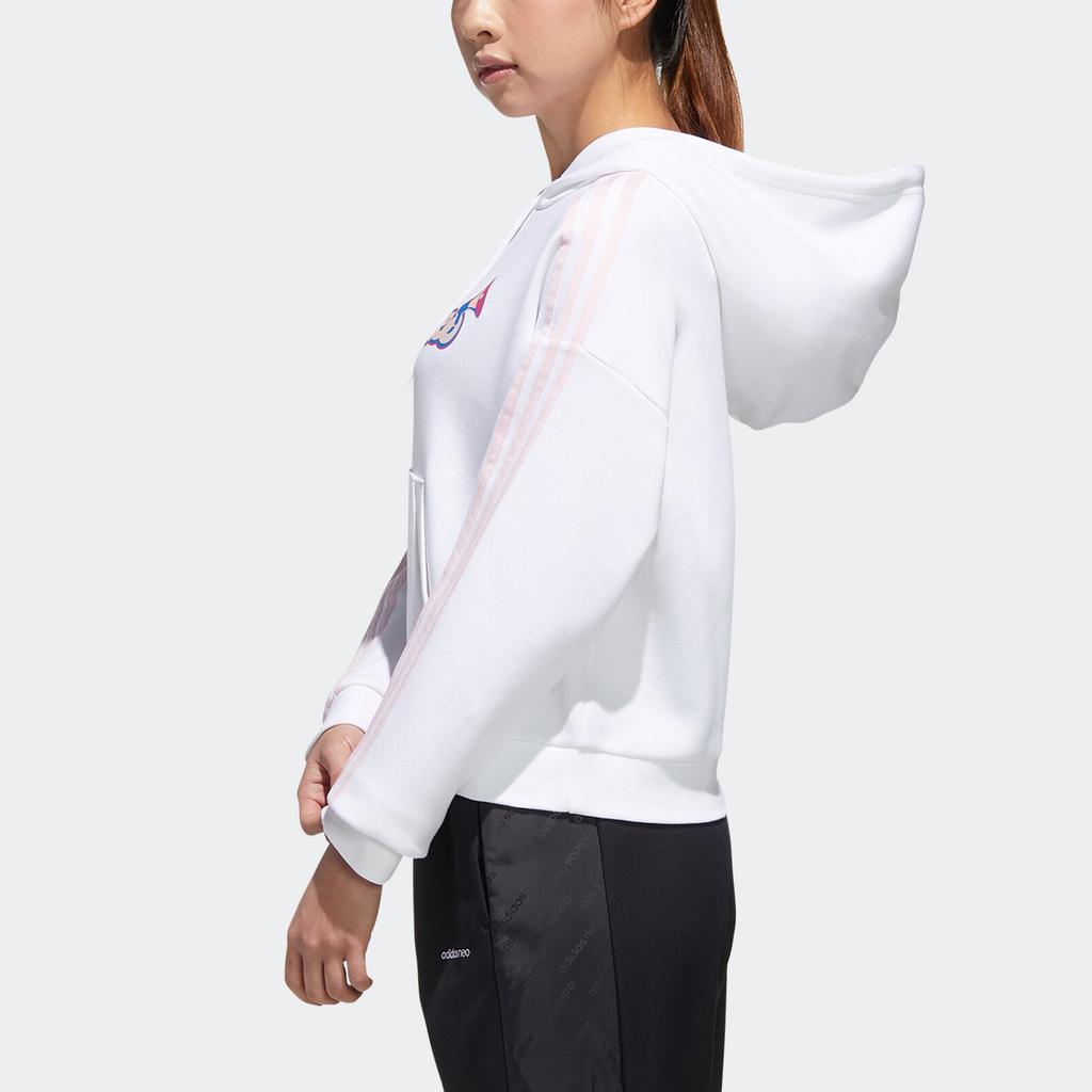 Adidas Neo Casual Sport Loose Fit Hoodie Women Top White GP5864