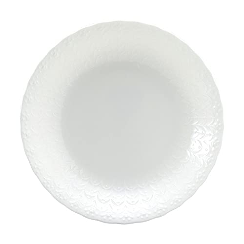 NARUMI Silky White 19cm Coupe Soup Plate, Bone China, 9968-1528