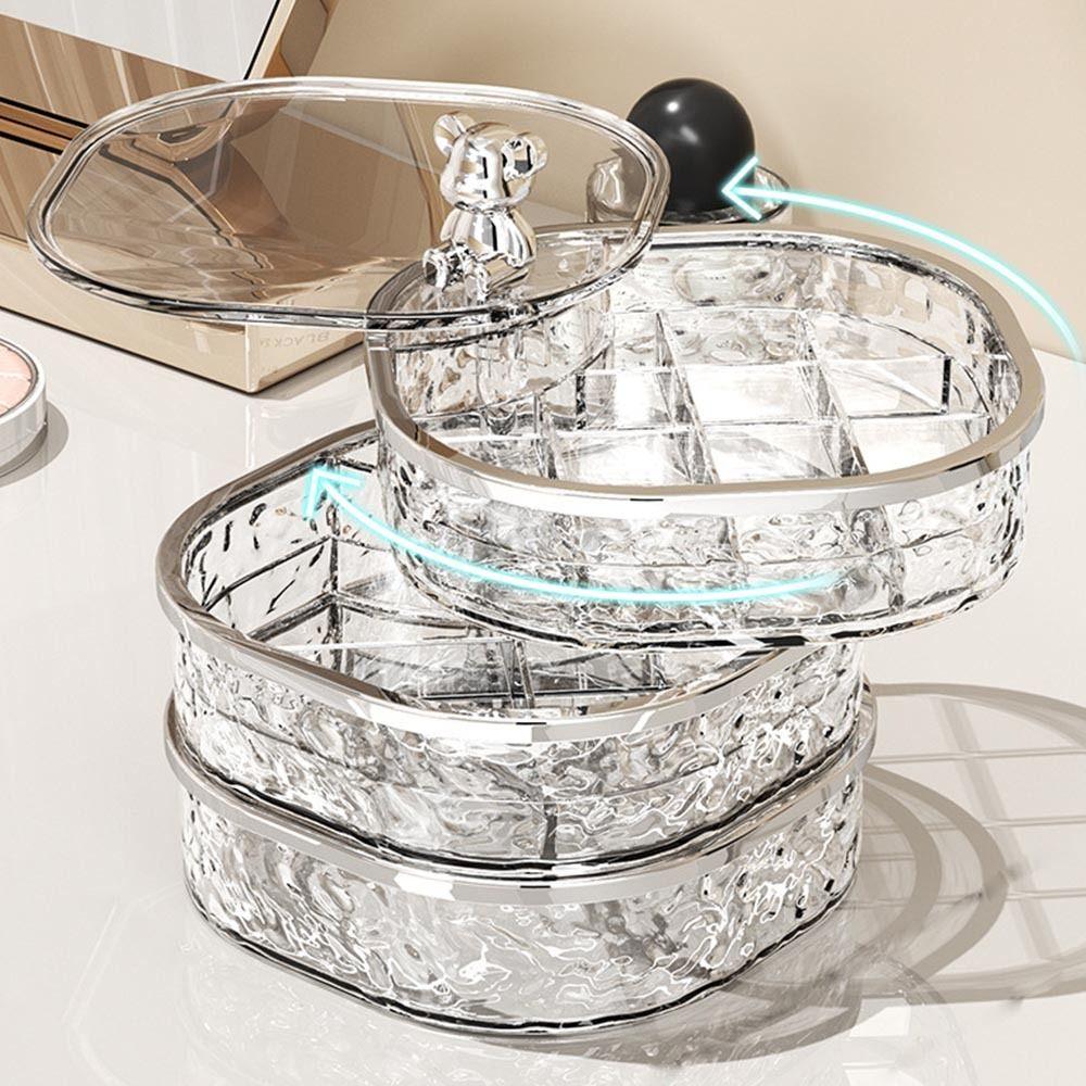 

High-transparency Jewelry Storage Rack With Cover Earring Ring Jewelry Box Rings серый