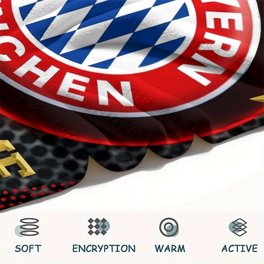 1pz Coperta in Flanella Personalizzata con Nome e Motivo FC Bayern Monaco Adatta a Tutte le Stagioni per Arredamento Casa Calore e Comfort Regali Regalo Festivo_xia