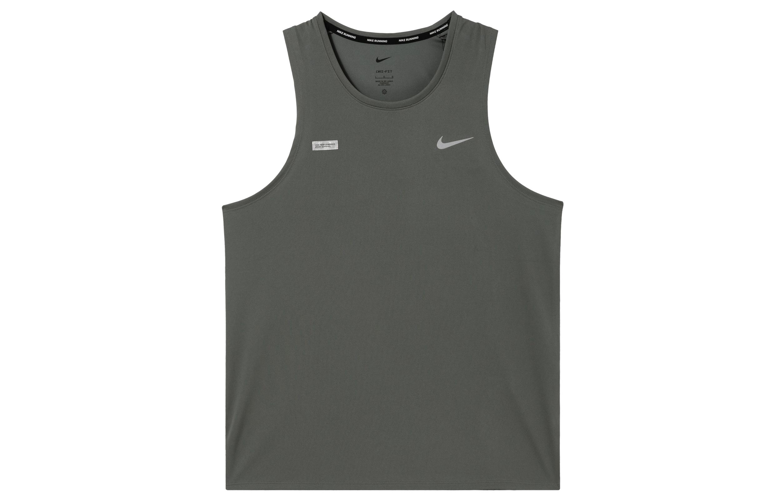 Nike Tank Tops Men s Iron Gray Crew Neck Moderate Straight Fit FN3987-068 S