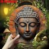 Plåt Buddha-skylt Väggkonst för Trädgård Kontor Meditationsutrymme Semestergåva
