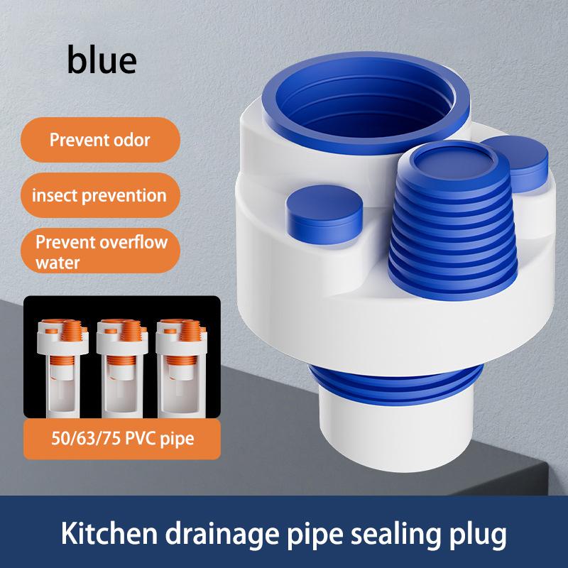 Kitchen Sink Integrated Three-way Drainage Pipe Anti-odor Sealing Plug Water Purifier Anti-odor Diverter