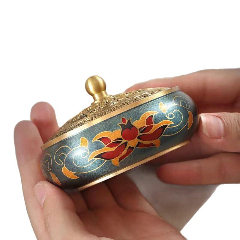 Copper Sandalwood & Agarwood Incense Seal Burner Set