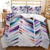 Geometric Pattern Duvet Cover Modern Circled Wavy Like Blue White Stripes Bedding Set Double Queen King Polyester Qulit Cover