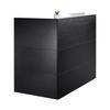 Reception Desk, 55.12 x 31.50 x 47.24 in L-Shaped Front Counter Table, Office Reception Counter with Drawer Keyboard Tray and Storage Cabinet, for