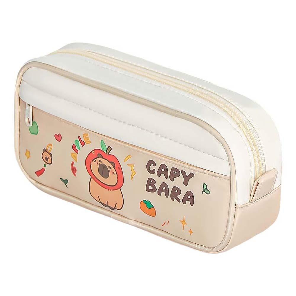 Large Capacity Capybara Stationery Bag Pencil Case Cartoon Pencil Bag  School