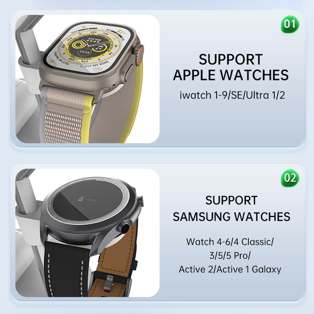 T269D 15W Magnetic Wireless Charger Phone Watch Earphone Fast Charging Station with Night Light