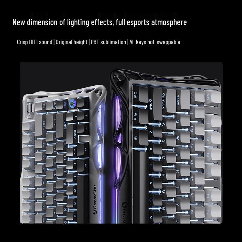 GravaStar K1 Breakout 75% Triple-Mode Custom Mechanical Gaming Keyboard