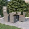 VidaXL Garden Dining Set with Cushions 7 Pcs Grey, 80.48 Kg