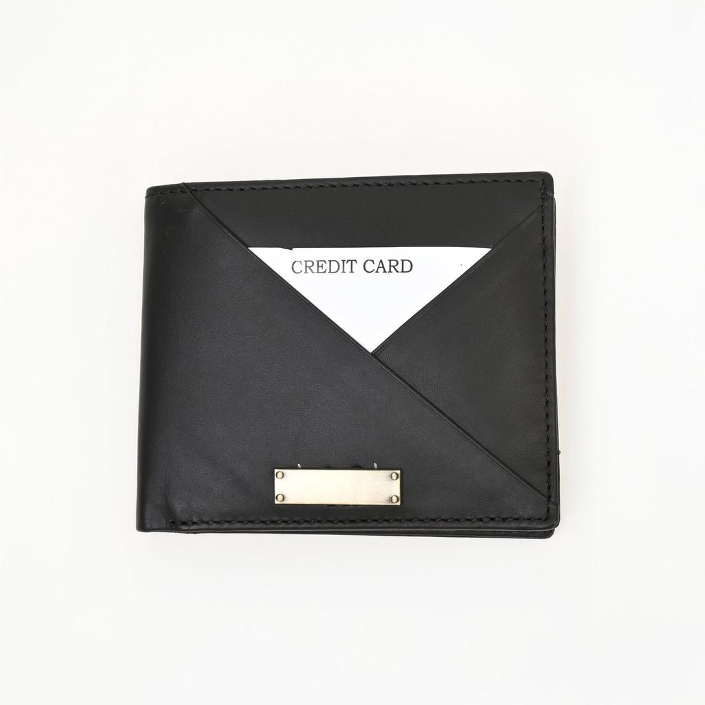 Leather Wallet 1S Crngrn -Green Full-Grain Waxy Leather Men's Wallet with Coin Pocket & 6 Card Slots