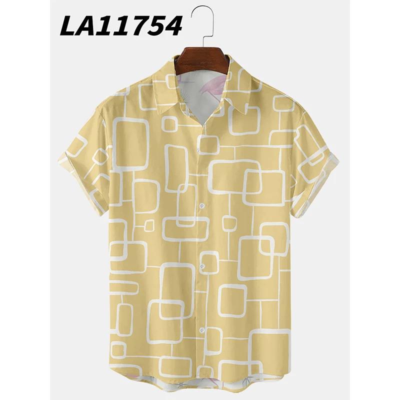 

2025 Creative Panda Print Short-sleeved Shirt for men, street summer, Hawaiian beach retro harujuku arrives. S