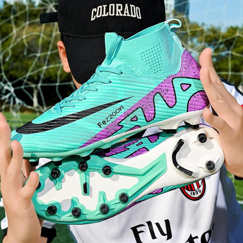 New Sports Youth Student Shoes Lawn Long Broken Sports Adult Football Shoes Men's and Women's Training Football Spikes