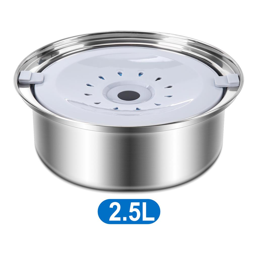 4L Stainless Steel Dog Water Bowls Pet Floating Drinking Bowls Large Capacity Cat Anti Wet Mouth Anti Splash Bowl for Large Dog