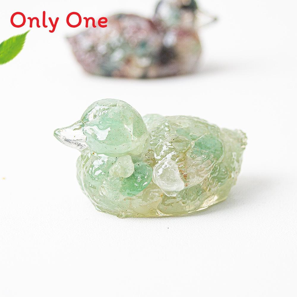 Water Crystal Resin Art Piece Duck Ornament For Home And Tabletop Decor