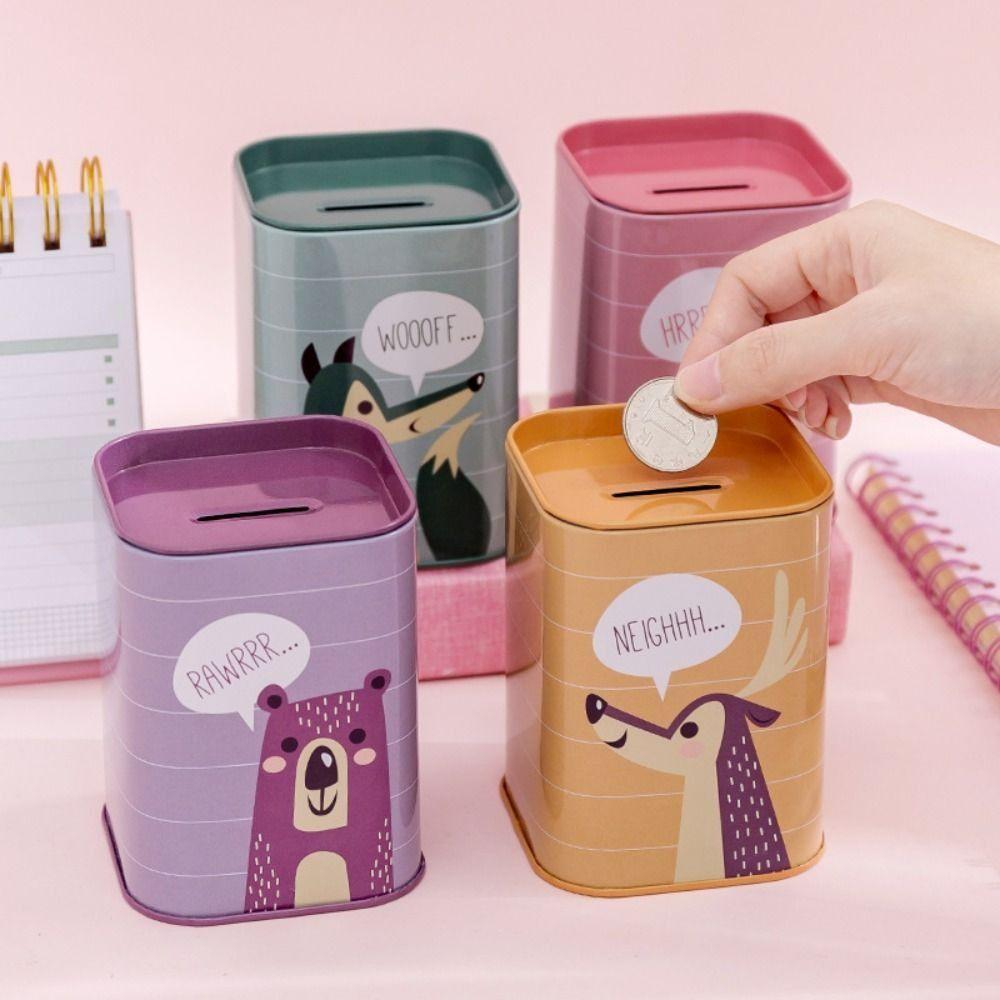Animal Home Decoration High-Capacity Toy Cash Cabinet Money Box Coin Box Cash Box Metal Piggy Bank