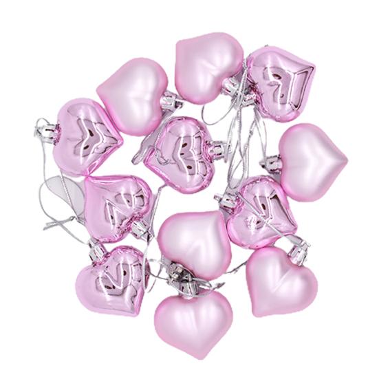 12Pcs Baubles Decorative Fine Workmanship Plastic Christmas Tree Pendant Ball for Hotel