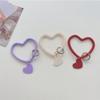Heart-shaped Silicone Bracelet Keychain Portable Mobile Phone Strap Silicone Bracelet Anti-fall Wrist Strap