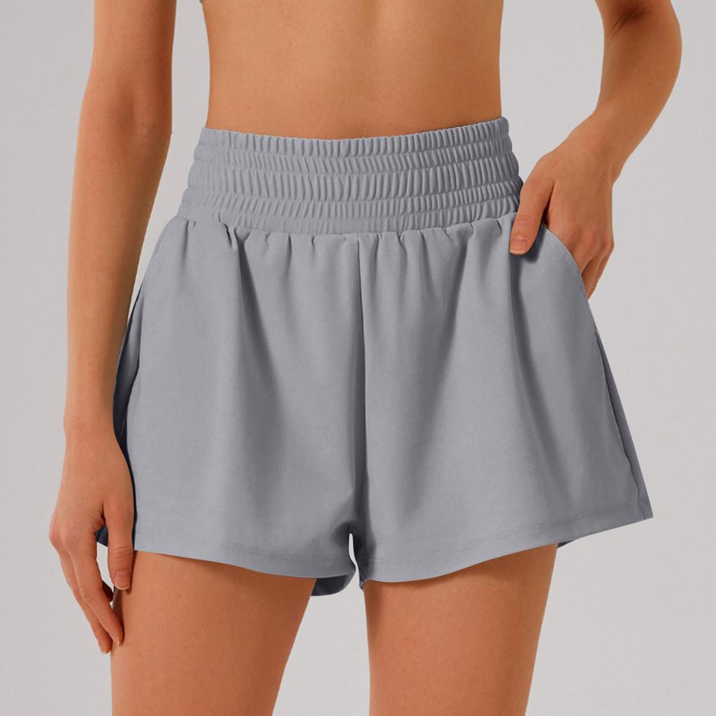 Women's High Waist Athletic Shorts Lightweight Quick Dry Running Shorts with Elastic Waistband and Inner Lining for Gym Yoga and Casual Wear