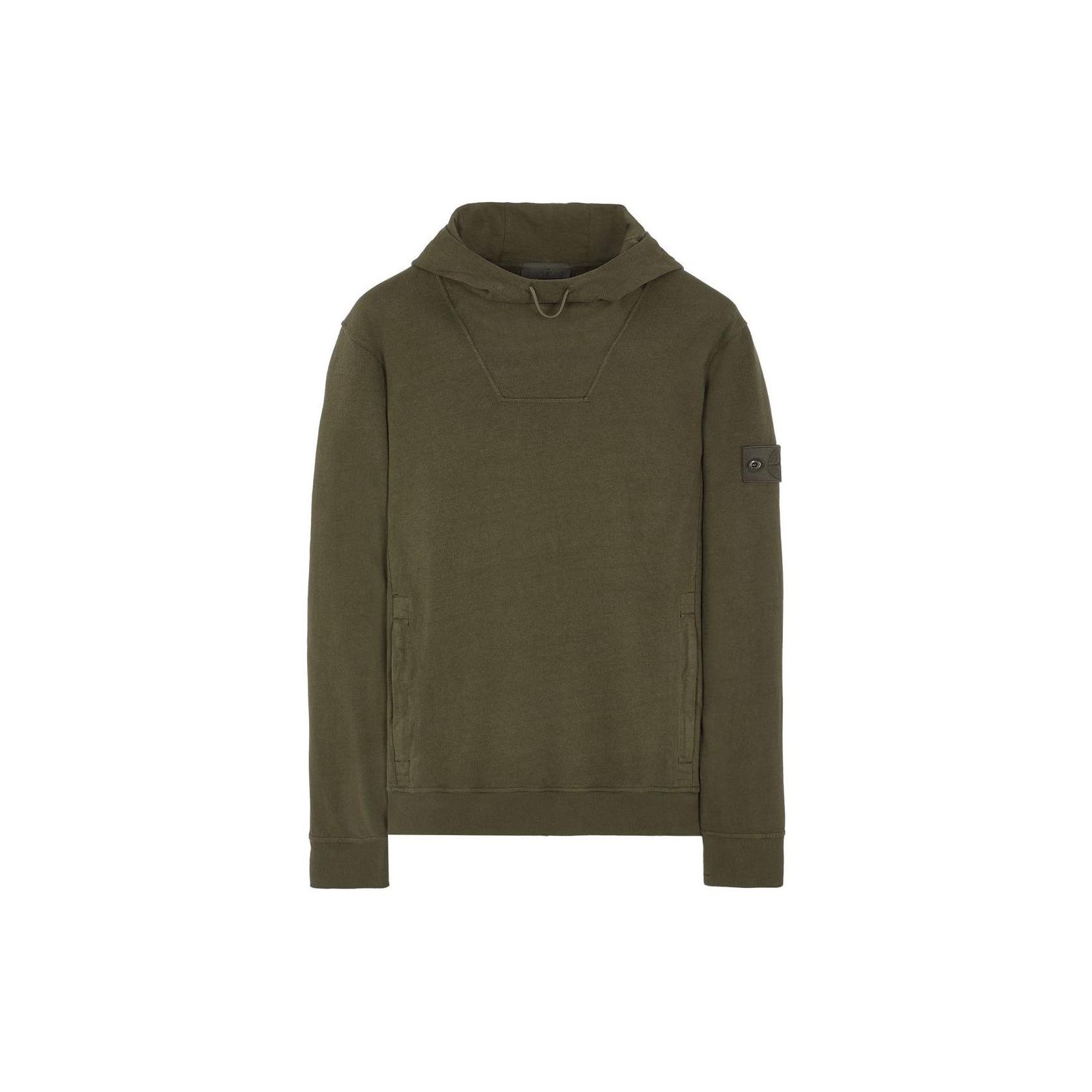 

Stone Island Ss23 Ghost Pieces Solid Color Fleece Hooded Sweatshirt Men sweatshirt Military-Green 7815612F3-V0054 M