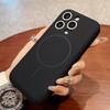 For iPhone 14 Pro Max Magnetic Case Skin Touch Liquid Silicone PC Shockproof Phone Cover