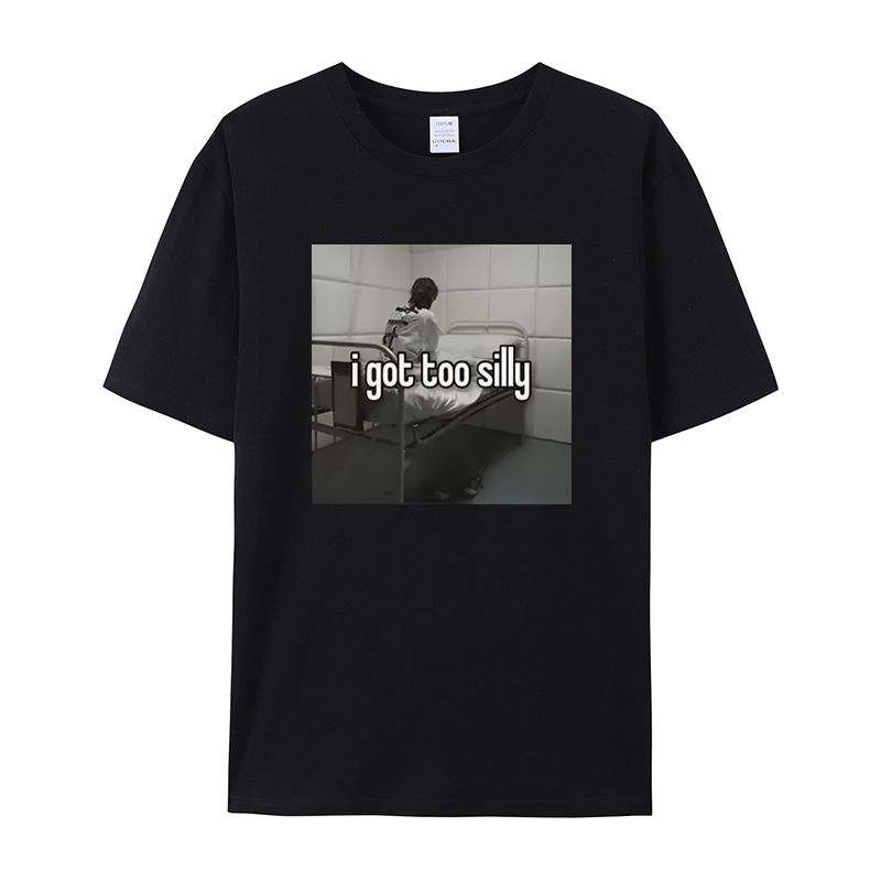 2025 Sommer Trendige Mode Rundhals T-Shirt Ich War Zu Albern für Beide Männer und Frauen Locker und Vielseitig Kurze Ärmel