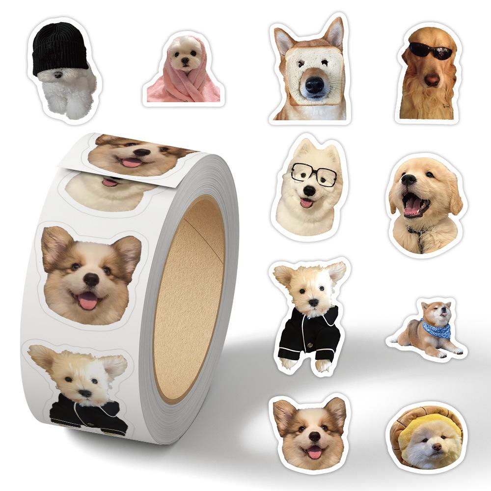 500 Stück/Rolle Lustige Cartoon Hund Meme Aufkleber Abziehbilder Graffiti Handyhülle Skateboard Auto Kawaii Aufkleber Kinder Belohnungsaufkleber Geschenk