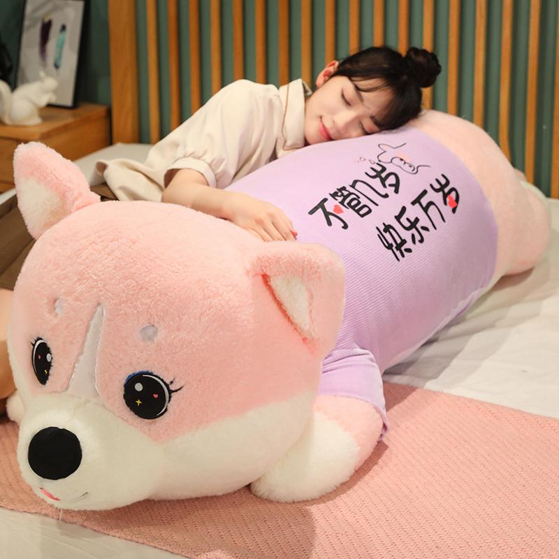 Large Party Husky Plush Doll Boys Bed Big Throw Pillow Girl Sleeping Doll Dog Birthday Gift
