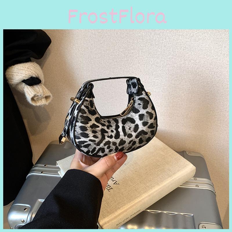 Trendy Leopard Style Pu Crossbody Bag With Single Strap For Street Style Looks
