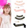 4 Pieces Birthday Party Decorations Champagne Birthday Set Bright  Sash Glitter Golden Letters Instagram Photo Props